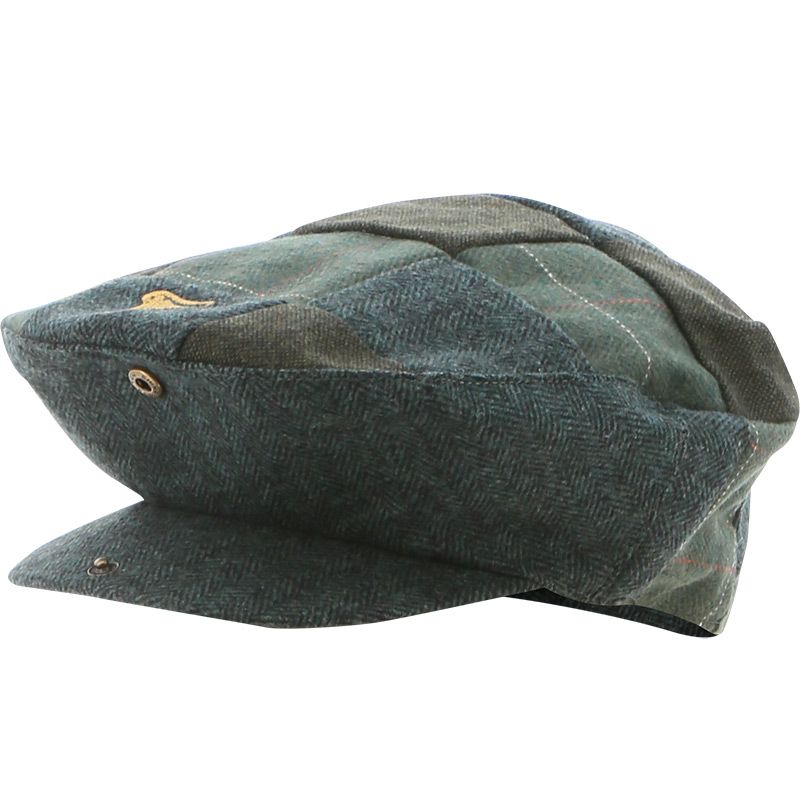 Guinness Tweed Check Patch Flat Cap Green The Wee Tartan Shop