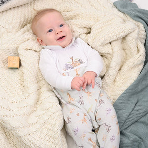 Printed Baby Sleepsuit - Little Savannah