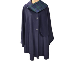Load image into Gallery viewer, Eliz Scott Scarf Cape with Tartan Contrast
