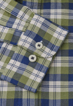 Load image into Gallery viewer, Fern, Blue and White Check Washed Cotton Oxford Shirt
