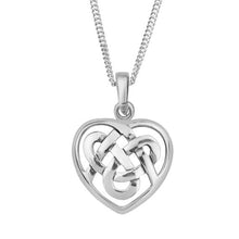 Load image into Gallery viewer, Celtic Knotwork Silver Heart Pendant &#39;Dee&#39;

