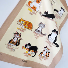 Load image into Gallery viewer, When The Cat&#39;s Away Linen Union Tea Towel
