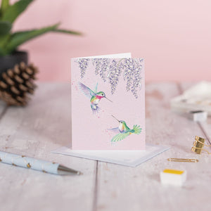 'Wisteria Wishes' Hummingbird Mini Gift card