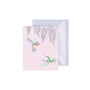 'Wisteria Wishes' Hummingbird Mini Gift card