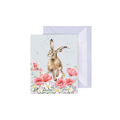 'Field of Flowers' Hare Mini Gift Card