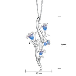 Bluebell 4-flower Pendant Necklace in Sterling Silver