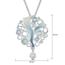 Load image into Gallery viewer, Arctic Stream Droplet Dress Pendant in Arctic Blue Enamel

