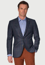 Load image into Gallery viewer, Tailored Fit Magnum Navy Check Wool Jacket
