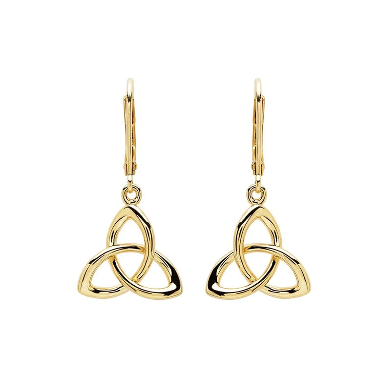 Shanore 14KT Gold Vermeil Drop Trinity Knot Earrings