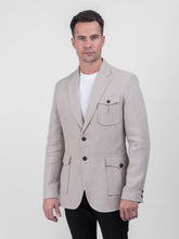 Load image into Gallery viewer, Irish Natural Linen Plain Style Jacket
