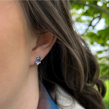 Load image into Gallery viewer, Sheila Fleet Bluebell Enamel Stud Earrings in Sterling Silver
