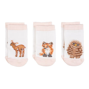 'Little Forest' Woodland Animal Baby Socks