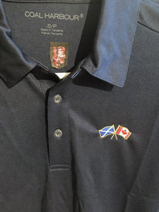 Navy Polo Shirt - Embroidered Country Flag Duo