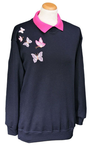 Rambler Clothing Embroidered Butterfly Sweatshirt