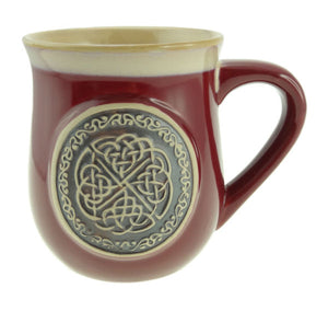 Stoneware Mug with Celtic Circle - Red