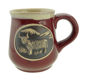 Red Highland Coo Stoneware Mug