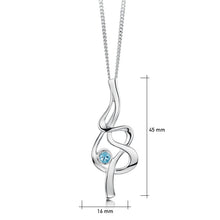 Load image into Gallery viewer, Sheila Fleet Tidal Silver Pendant Necklace with Blue Topaz

