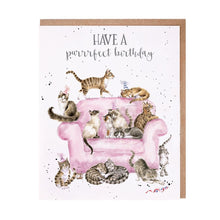 Load image into Gallery viewer, &#39;A Purrrfect Birthday&#39; Cat Birthday Wrendale Card
