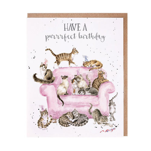 'A Purrrfect Birthday' Cat Birthday Wrendale Card