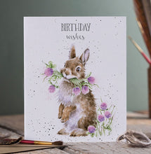 Load image into Gallery viewer, &#39;Birthday Wishes&#39; Bunny Birthday Card
