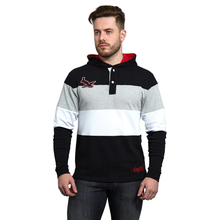 Load image into Gallery viewer, Guinness Black &amp; Red Hooded Rugby Shirt
