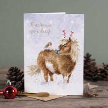 Load image into Gallery viewer, &#39;One Horse Open Sleigh&#39; Horse Card

