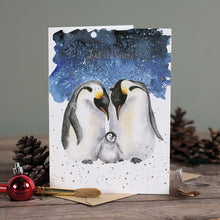 Load image into Gallery viewer, &#39;A Family Christmas&#39; Penguin Christmas Card
