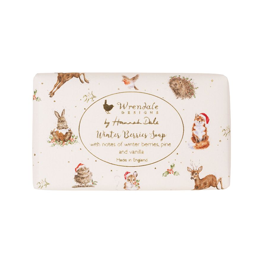 Woodland Animal Winterberries Christmas Soap