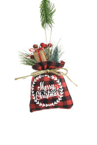 Red Hanging "Merry Christmas" Gift Bag