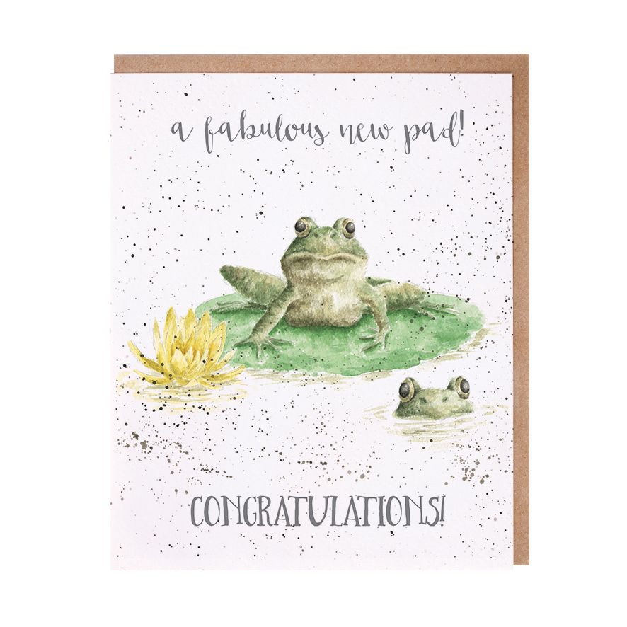 'New Pad' Frog New Home Card