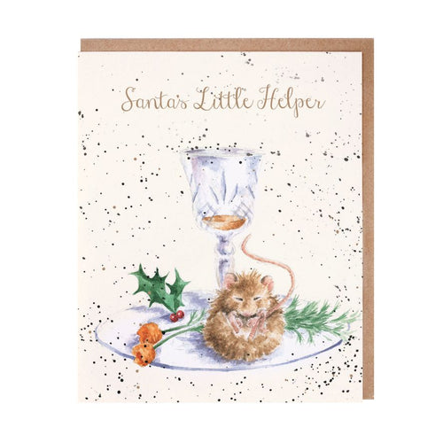 Wrendale 'Santa's Little Helper' Mouse Card