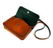 Load image into Gallery viewer, 11 Inch Crossbody Saddle Bag Real Leather
