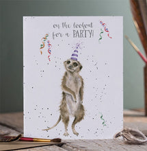 Load image into Gallery viewer, &#39;Lookout For A Party&#39; Meerkat Birthday Card
