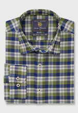 Load image into Gallery viewer, Fern, Blue and White Check Washed Cotton Oxford Shirt
