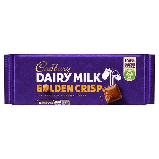 Cadbury Dairy Milk Chocolate Golden Crisp Bar