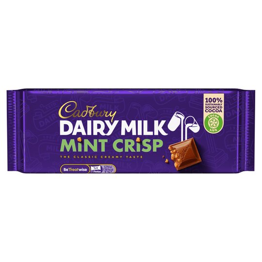 Cadbury Dairy Milk Mint Crisp Chocolate Bar