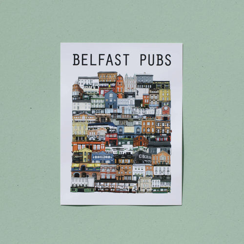 Belfast Pubs Poster by Cowfield Design