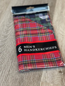 Tartan Handkerchiefs - 6 pak