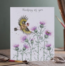 Load image into Gallery viewer, &#39;The Thistle Finch&#39; Thinking of You Card
