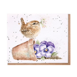 'Pottering About' Wren Card