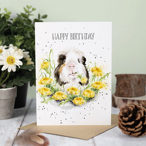 'Dandy Day' Guinea Pig Birthday Card