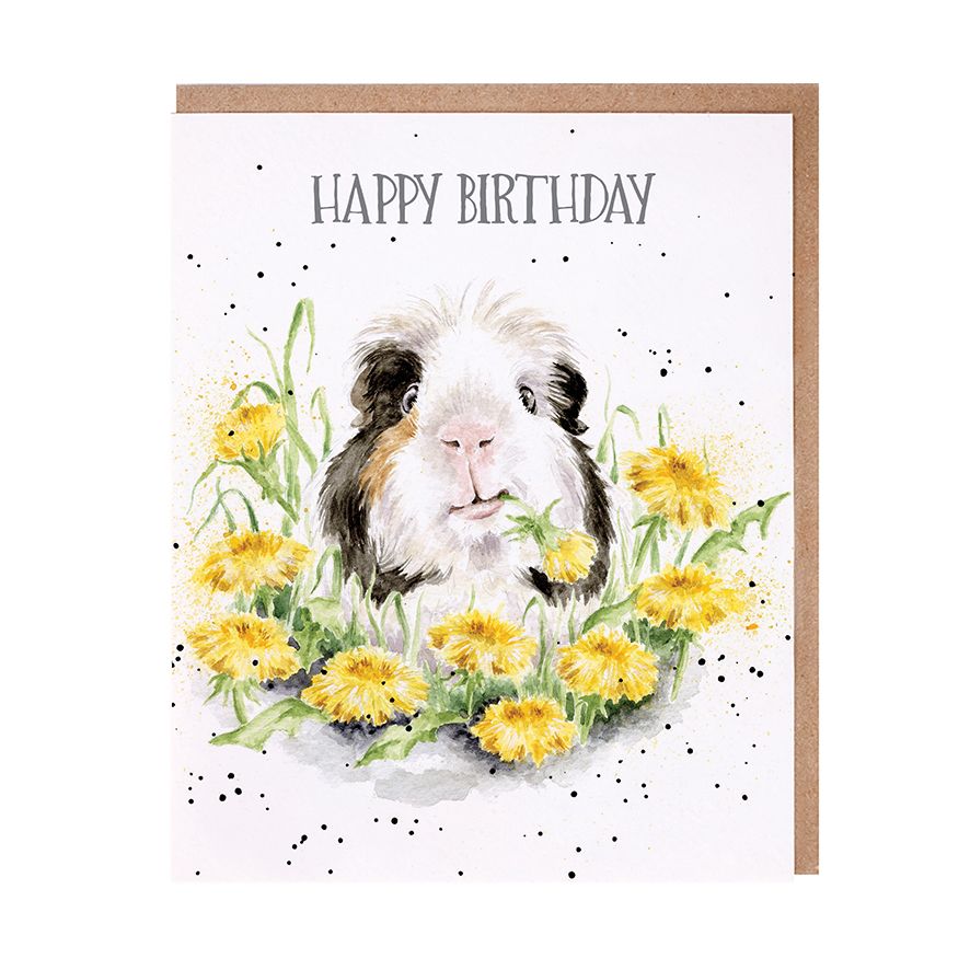 'Dandy Day' Guinea Pig Birthday Card
