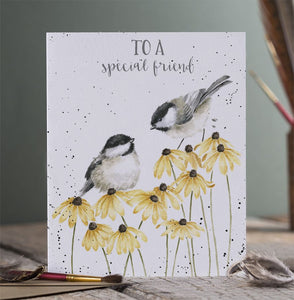 'Let Friendship Bloom' Chickadee Card