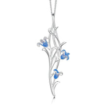Load image into Gallery viewer, Bluebell 3-flower Pendant Necklace in Sterling Silver
