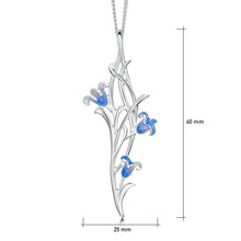 Load image into Gallery viewer, Bluebell 3-flower Pendant Necklace in Sterling Silver
