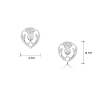 Load image into Gallery viewer, Thistle Head Stud Earrings in Sterling Silver
