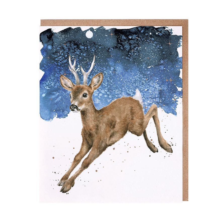 'Dash Away' Reindeer Christmas Card