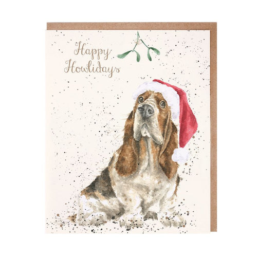 'Mistletoe' Bassett Hound Wrendale Card