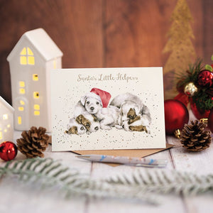 'Santa's Little Helper' Dog Christmas Card