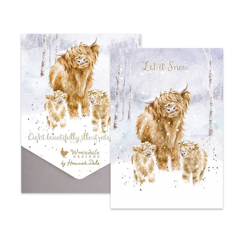 'Highland Christmas' Highland Cow Christmas Card Pack